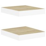 Pakabinamos lentynos, 23x23,5x3,8 cm, 2 vnt, baltos