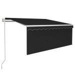 Markizė su uždanga/LED/vėjo jutikliu, 3x2,5 m, pilka, Antracito