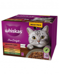 Whiskas su vi&scaron;tiena, pauk&scaron;tiena kalakutiena ir antiena, 24x85 g