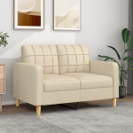 Dvivietė sofa vidaXL, 120cm, smėlio spalvos
