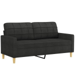 Dvivietė sofa vidaXL, 140cm, juoda