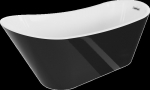Vonia Mexen Alta, 170 x 75 cm, White/Black+Chrome