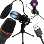 USB srautinis kompiuterio mikrofonas namams