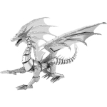 Metalinė dėlionė - konstruktorius Metal Earth Premium Series Silver Dragon 3D