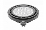 LED lemputė, es111, 4000K, GU10, 12,5 W, AC220-240V, 40&deg;, 1250lm, 109ma, Juoda