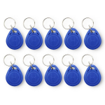USB laikmena EM 125kHz RFID raktų pakabukai 10 vnt. | mėlyni | proximity keychain | 35&times;28&times;10mm | Qoltec