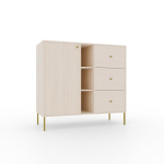 Komoda ADRK Furniture Tili 1D 3S 3P, smėlio