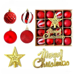 Kalėdinė dekoracija Eglutės žaisliukų rinkinys, 20 vnt.