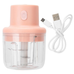 250 ml rožinė elektrinė mėsmalė maisto smulkintuvas Mini virtuvės smulkintuvas USB įkrovimas