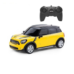 Radijo bangomis valdomas automobilis Mini Cooper 1:18, geltonas