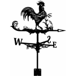 Sodo dekoracijos, Retro Rooster Wind Vane | Metalinis lauko sodo oro indikatorius
