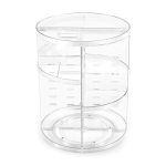 Vonios kambario aksesuarai, 360 Spinning Makeup Organizer &ndash; skaidri kosmetikos karuselės lentyna stalvir&scaron;iui ir vonios kambariui