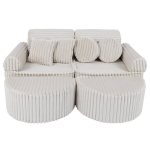Churros modulinė sofa max, cukraus vatos balta