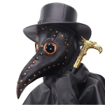 Steampunk Maro Daktaro Pauk&scaron;čio Kaukė I&scaron; Latekso Rivex, Plague Doctors snapo kaukė yra varinė