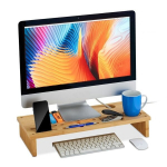 Monitoriaus laikiklis Monitoriaus stovas 9x54x23cm., &scaron;viesiai rudos spalvos