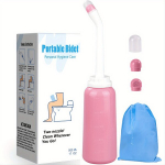Ne&scaron;iojamas bideto buteliukas asmeninei higienai, 500 ml, 500 ml - rožinė