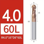 Rutulinis medžio drožybos pjovimo antgalis, R4,0*16*D8*60