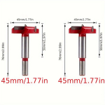 Karbidiniai trikampiai grąžtų rinkinys, 45 mm medžio apdirbimo grąžtas 2 vnt