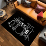Spausdintas būgno kilimas,  80 cm x 120 cm / 31,5 colio x 47,24 colio