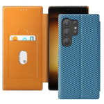 &bdquo;Samsung Galaxy S23 Ultra dėklas - AVIZAR - Anglies pluo&scaron;tas - Video laikiklis - Anti-RFID - Mėlyna&ldquo;