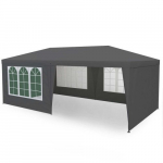 Komercinė sodo paviljono palapinė 3x6 m 6 sienų pilka MultiGarden