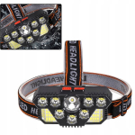 Galingas 8 led įkraunamas galvos žibintas