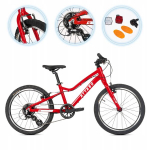Vaiki&scaron;kas dviratis Attabo Ease, raudonas, itin lengvas, aliumininis, Shimano Altus