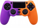 Welovegames silikoninis apsauginis dėklas ps4 dualshock 4 valdikliui, violetinė+oranžinė