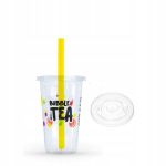 Puodeliai Bubble Tea 500 ml + dangtelis (perpardavimui - sąskaita faktūra)