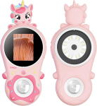 Ne&scaron;iojamas makro mikroskopas, 2 colių ips delninis skaitmeninis mikroskopas, mini rankinis mikroskopas nuo 28x iki 500x su 8 reguliuojamais led žibintais, 1080p usb mikroskopo kamera vaikams (rožinis)