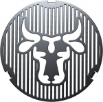 Tuning-art ge01-20 grilio įdėklas | apvalus | jaučio motyvas | plienas | kepimo grotelės keptuvei, plančos dydis: grilio įdėklo skersmuo 20 cm