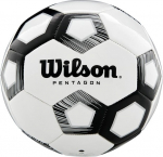 Wilson Wte8527xb04 Pentagon futbolo kamuolys, 4 dydis, 30 dalių dizainas, baltas/juodas