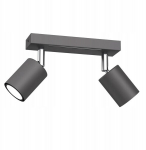 Lumenex Striper 4464 &scaron;viestuvas, pilkas/chromas, 2xgu10, reguliuojamas kampas