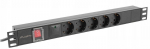 Lanberg Pdu 19" 1u 10a 5x Schuko 2m juoda C14