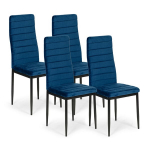 Kėdės su kontūriniu atlo&scaron;u - BLUE VELVET - 4 komplektas
