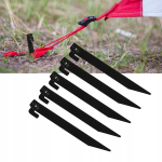 5 vnt. palapinės kuoliukai Tarp kuoliukai Palapinės kuoliukai Patvarūs lengvi 18cm juodi