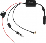 Hylzo antenos stiprintuvas automobilinis dab + am fm signalo stiprintuvo skirstytuvas su aktyvia antena automobilio radijo modifikavimui ki&scaron;tukinis radijo adapteris automobilio imtuvo antenos adapterio skirstytuvas imtuvas