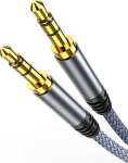 Highwings 3.5mm Aux kabelis, 1.2m, nailono pynė, stereo garsas