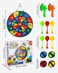 Faokze vaiki&scaron;kas smiginio lenta - 26 colių montessori sulankstomas ženklas su klouno motyvu, metimo rinkiniai naudojimui patalpose ir lauke, skirti vaikų gimtadienio dovanoms (66 cm)