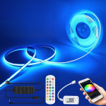 12 V Wifi Cob Led Rgb juosta Alexa 5 m, Rgb pritemdoma Cob &scaron;viesos juosta Led &scaron;viesos juosta, 576 &scaron;viesos diodai/m, valdoma programėle, suderinama su Alexa Google Home