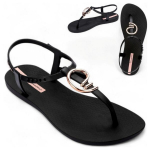 Moteri&scaron;ki guminiai sandalai Ipanema Class Juoda