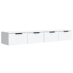 Sieninės spintelės, 2vnt., baltos, 68x30x20cm, apdirbta mediena CFE811399