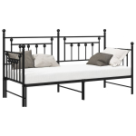 Vienvietė lova，Daybed Frame with Trundle Juoda 80x200 cm Plienas CFE22515