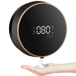 Automatinis muilo dozatorius su LED ekranu, montuojamas ant sienos, su temperatūros jutikliu ir 3 lygių putomis, 300 ml LIVMAN MYX-W1