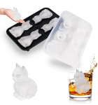 Silikoninė forma ledukams Katinai 4 vnt.