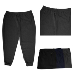 Pa&scaron;iltintos sportinės kelnės vyrams 4868, juodos, 7XL