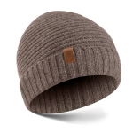 Moteri&scaron;ka žieminė kepurė beanie Winter, ruda, perdirbto poliesterio, Betlewski