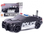 Policijos automobilis su &scaron;viesomis ir garsu