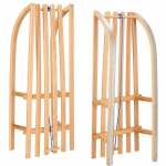 Medinės rogės su virvute, 90 cm