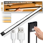Įkraunamas USB LED &scaron;viestuvas LIVMAN BH-K32 su judesio jutikliu ir 3 ap&scaron;vietimo spalvų režimais, 60cm